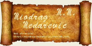 Miodrag Medarević vizit kartica